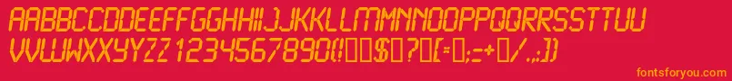 LiquidcrystalBolditalic Font – Orange Fonts on Red Background