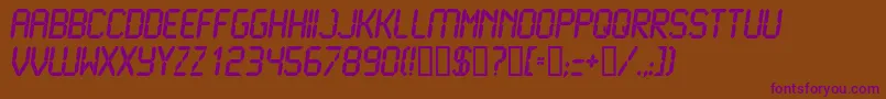 Шрифт LiquidcrystalBolditalic – фиолетовые шрифты на коричневом фоне