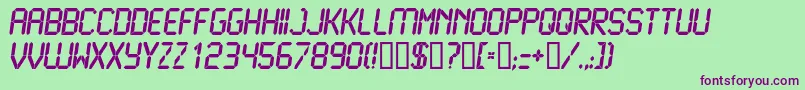 LiquidcrystalBolditalic Font – Purple Fonts on Green Background