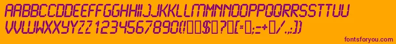 Weitere Informationen zur LiquidcrystalBolditalic-Schriftart LiquidcrystalBolditalic-Schriftart – Violette Schriften auf orangefarbenem Hintergrund