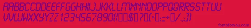 LiquidcrystalBolditalic Font – Purple Fonts on Red Background