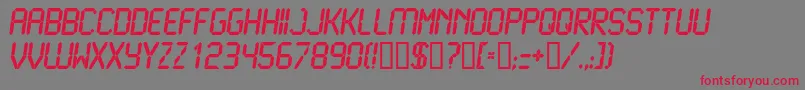 LiquidcrystalBolditalic Font – Red Fonts on Gray Background