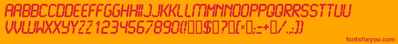 LiquidcrystalBolditalic Font – Red Fonts on Orange Background