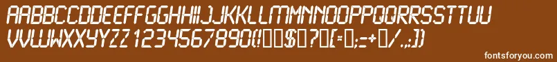 Шрифт LiquidcrystalBolditalic – белые шрифты на коричневом фоне