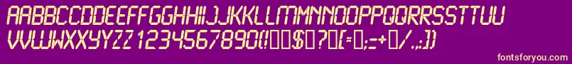 LiquidcrystalBolditalic Font – Yellow Fonts on Purple Background