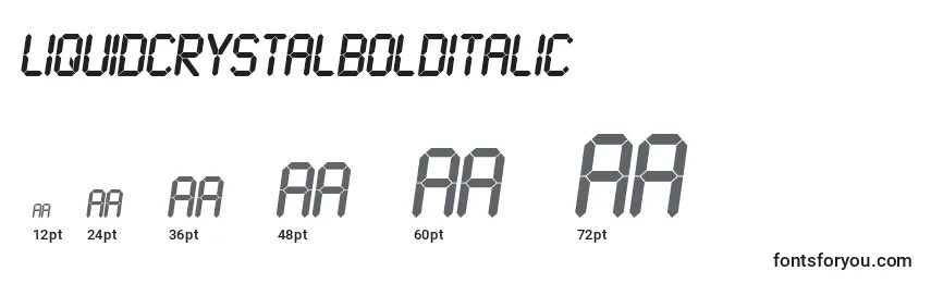 Размеры шрифта LiquidcrystalBolditalic