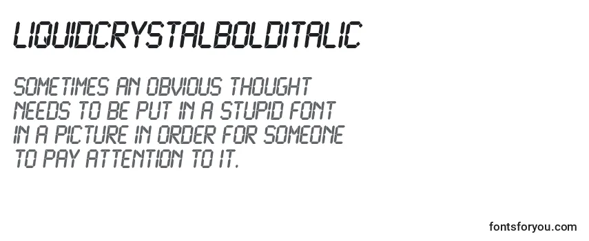 Review of the LiquidcrystalBolditalic Font
