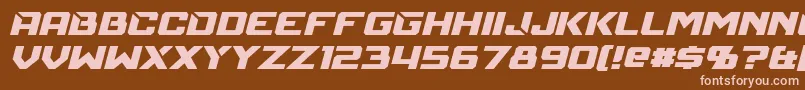 MechfireItalic Font – Pink Fonts on Brown Background