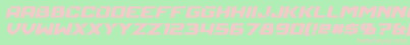 MechfireItalic Font – Pink Fonts on Green Background