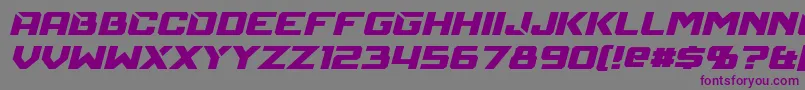 Fonte MechfireItalic – fontes roxas em um fundo cinza
