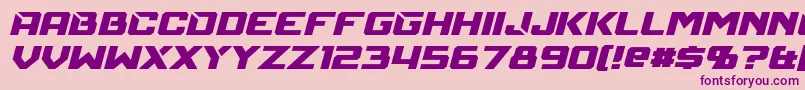 MechfireItalicフォントについての詳細 フォントMechfireItalic – ピンクの背景に紫のフォント