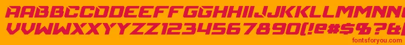 fuente MechfireItalic – Fuentes Rojas Sobre Fondo Naranja