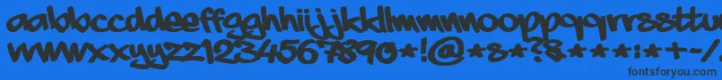 AaaiightFat Font – Black Fonts on Blue Background