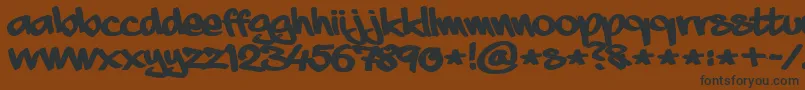 フォントAaaiightFat – 黒い文字が茶色の背景にあります
