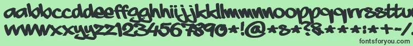 AaaiightFat Font – Black Fonts on Green Background