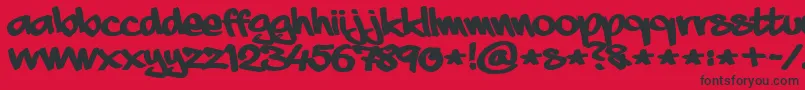 AaaiightFat Font – Black Fonts on Red Background