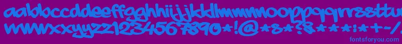 AaaiightFat Font – Blue Fonts on Purple Background