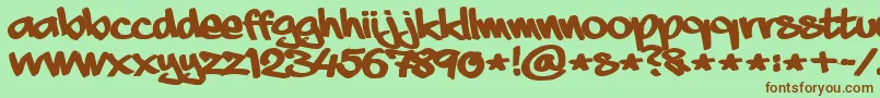 AaaiightFat Font – Brown Fonts on Green Background