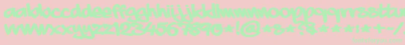 AaaiightFat Font – Green Fonts on Pink Background