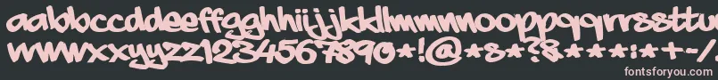 AaaiightFat Font – Pink Fonts on Black Background