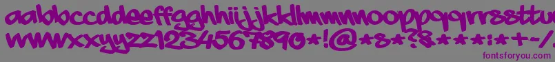 AaaiightFat Font – Purple Fonts on Gray Background