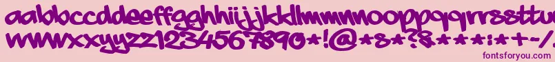 AaaiightFat Font – Purple Fonts on Pink Background