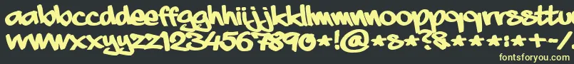 AaaiightFat Font – Yellow Fonts on Black Background