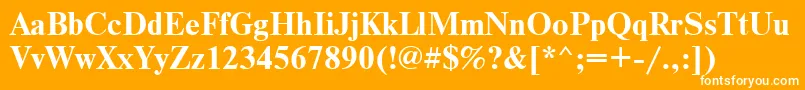 フォントTensecBold – オレンジの背景に白い文字
