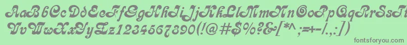 CalligraphMedium Font – Gray Fonts on Green Background