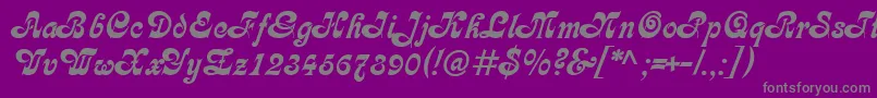CalligraphMedium Font – Gray Fonts on Purple Background