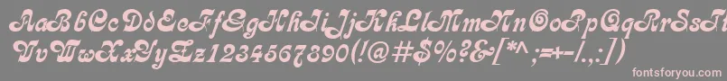 CalligraphMedium Font – Pink Fonts on Gray Background