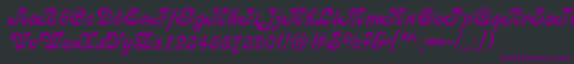 CalligraphMedium Font – Purple Fonts on Black Background