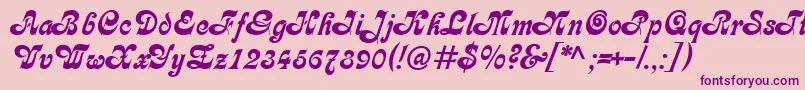 CalligraphMedium Font – Purple Fonts on Pink Background