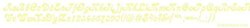 CalligraphMedium Font – Yellow Fonts on White Background