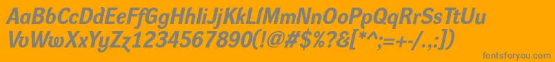 DynagroteskrBolditalic Font – Gray Fonts on Orange Background