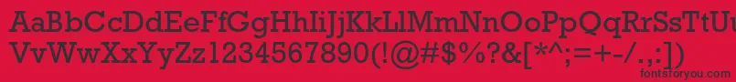 Rockwellstd Font – Black Fonts on Red Background