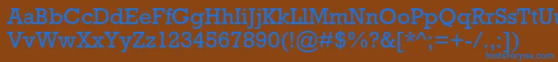 フォントRockwellstd – 茶色の背景に青い文字
