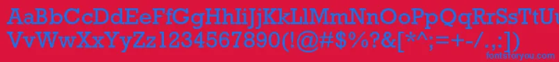 Saiba mais sobre a fonte Rockwellstd Fonte Rockwellstd – fontes azuis em um fundo vermelho