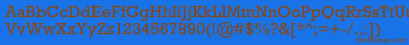 Rockwellstd Font – Brown Fonts on Blue Background