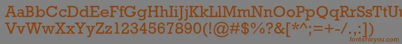 Fonte Rockwellstd – fontes marrons em um fundo cinza