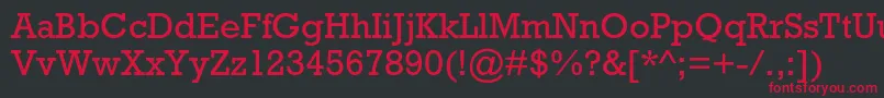 Rockwellstd Font – Red Fonts on Black Background