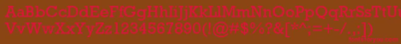 Rockwellstd Font – Red Fonts on Brown Background