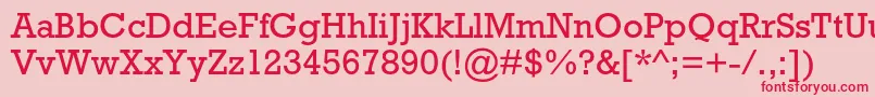 Rockwellstd Font – Red Fonts on Pink Background