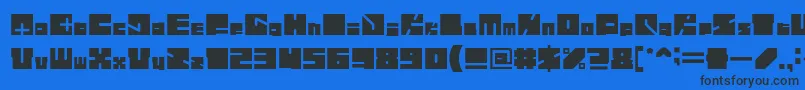 フォントHighwayPatrol – 黒い文字の青い背景