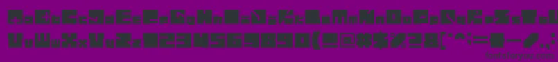 HighwayPatrol-fontti – mustat fontit violetilla taustalla