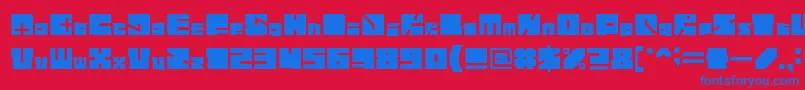 HighwayPatrol Font – Blue Fonts on Red Background
