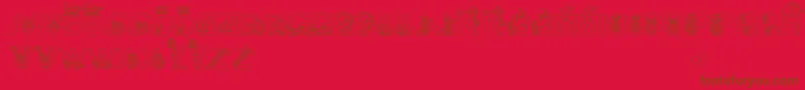 Alphapix-fontti – ruskeat fontit punaisella taustalla