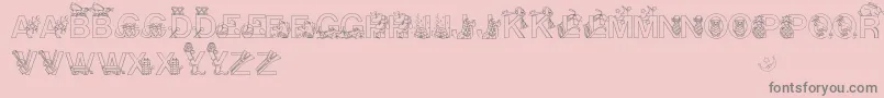Шрифт Alphapix – серые шрифты на розовом фоне