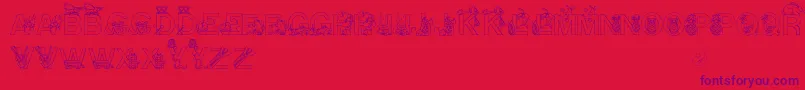 Alphapix Font – Purple Fonts on Red Background