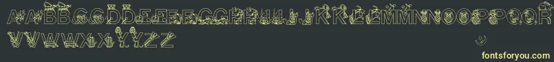 Alphapix Font – Yellow Fonts on Black Background